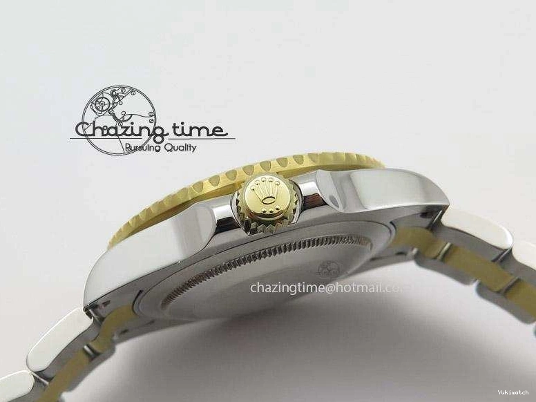 Black A2836 LN YG Submariner SS Bracelet Markers on Dial Diamonds 116613 0418